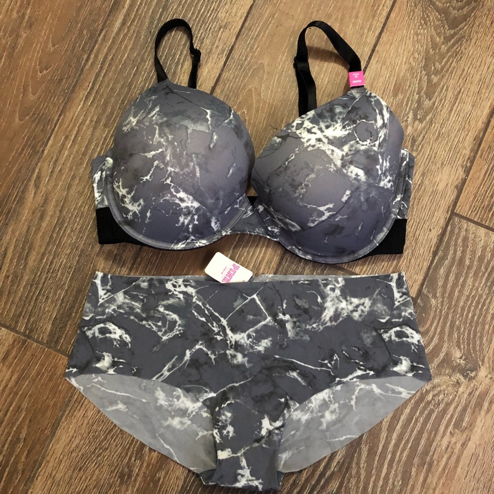 PINK Bra and Undie Set